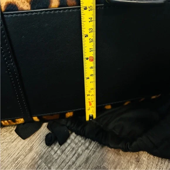 DOLCE & GABANA PONY HAIR -Leopard Print Tote Bag with Black Accents - Picture 11 of 12